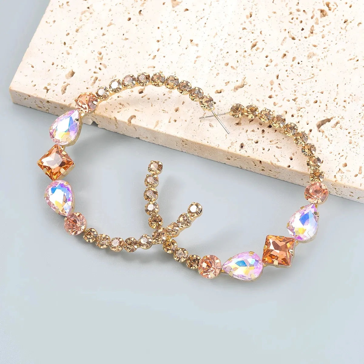 Rhinestone Hoop Earrings