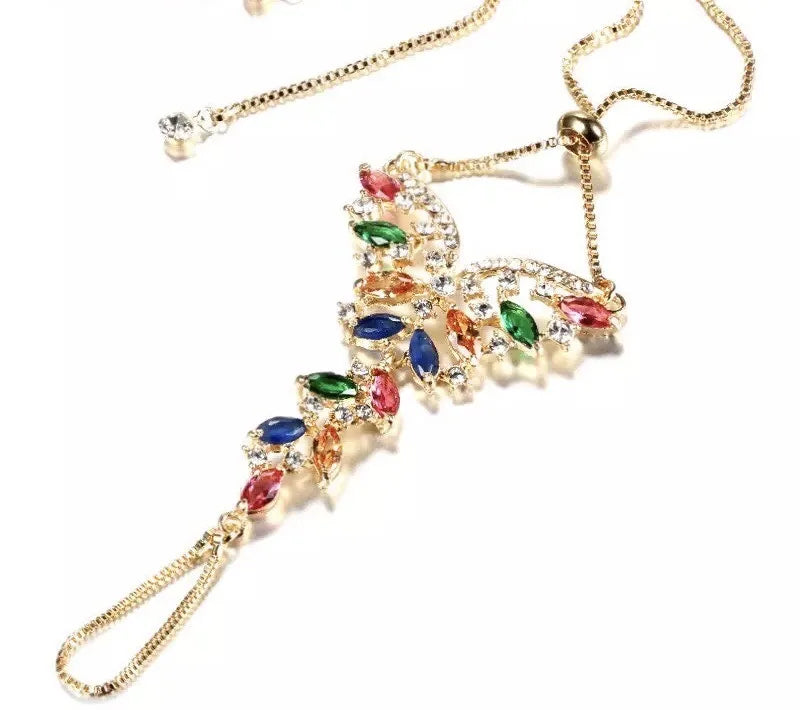 Multi chain finger bracelet