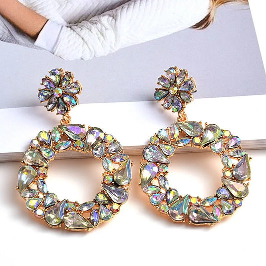 Crystal Round Earrings