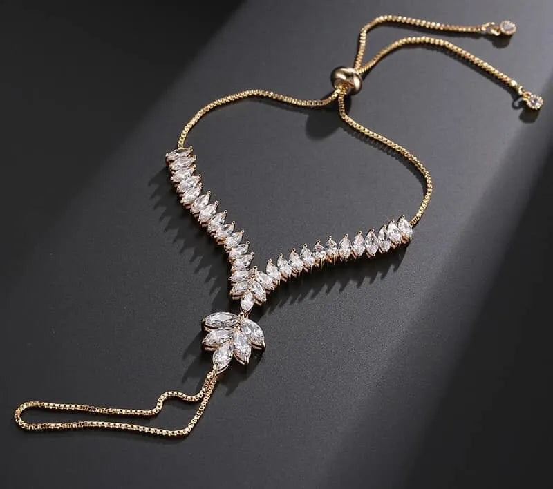 Gold Finger Chain Bracelet